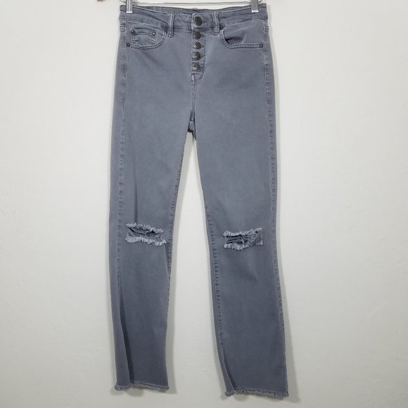 American Eagle Outfitters Denim - American Eagle  Button Fly Hi-Rise Crop Flare Next Level Stretch Jeans Size 4